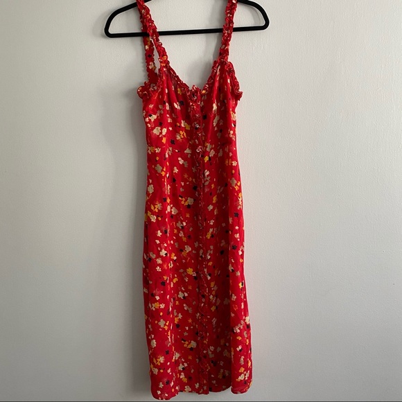 Realisation Par Red Floral Midi Dress - Picture 2 of 6